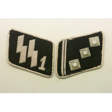 SSVT  1st Lieutenant (SS-Oberstrumfuhrer) Collar Tabs