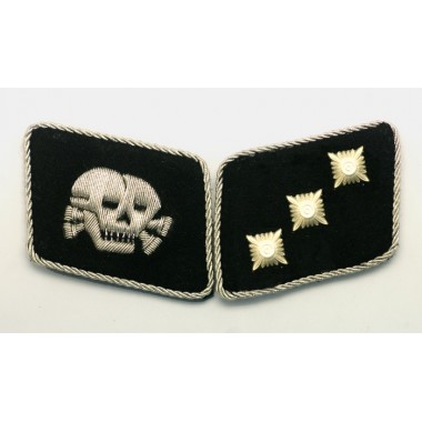 Waffen SS Skull Lieutenant (SS-Unterstrumfuhrer) Collar Tabs