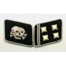 SS Skull Lt-Col.(SS Obersturmbannfuhrer) Collar Tabs