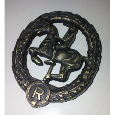 German Horseman's Badge in Bronze