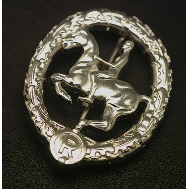 German Horseman's Badge in Silver