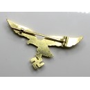 Luftwaffe Metal Breast Eagle in Gold