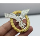Pilot/ Observer Badge in Gold with Diamonds