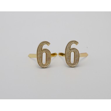Shoulder Board Cyphers "6" or "9" in Gold