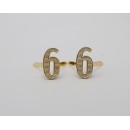 Shoulder Board Cyphers "6" or "9" in Gold