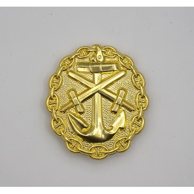 Imperial German Naval Wound Badge in Gold