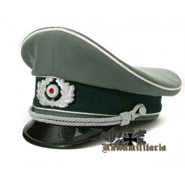 WWII German Heer Panzergrenadier officer Gabardine Visor cap 