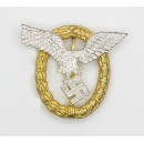Pilot/ Observer Badge in Gold with Diamonds