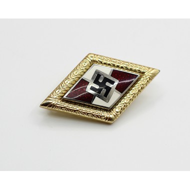 Golden Hitler Youth Badge with Oakleaves 