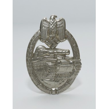 Panzer Assault Badge in Silver（Nickel Silver）