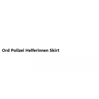 Ord Polizei Helferinnen Skirt