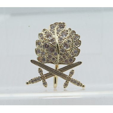 Oak Leaves with  Swords and Diamonds in Gold