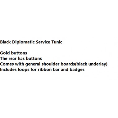 Black Diplomatic Service Tunic  
