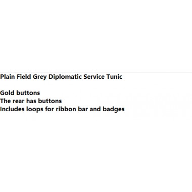 Plain Field Grey Diplomatic Service Tunic  