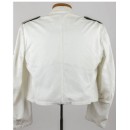 Plain SS Waiters  White Cotton Jacket  with shoulder board loop with each silver button on each shoulder