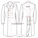 Custom KM officers navy blue wool frock coat