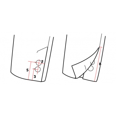 Custom made single-breasted black wool stand collar tunic