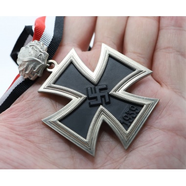 3-piece Knight's Cross with Oak Leaf (Nickel Silver)