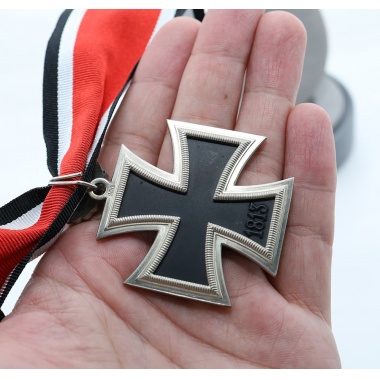 3-piece Knight's Cross with Oak Leaf (Nickel Silver)