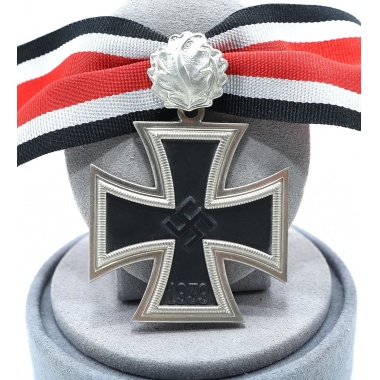 3-piece Knight's Cross with Oak Leaf (Nickel Silver)