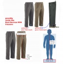 1 pair of NVA field green gabardine trousers with white piping , 1 pair of NVA grey gabardine trousers white piping