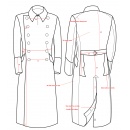 Plain KM officers overcoat with NCOs shoulder strap and 10 silver pips