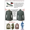 WW1 German field gray crusher cap and Custom imperial  field gray tunic with silver knurled buttons